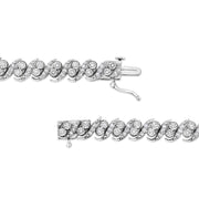 Bids.com .925 Sterling Silver 2.0 Cttw Round-Cut Diamond "S" Link Bracelet (I-J Color, I3 Clarity) - 7.25" Bracelets