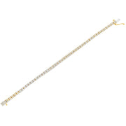 Bids.com 14K Yellow Gold Plated .925 Sterling Silver 3.0 Cttw Diamond Link Bracelet (K-L Color, I2-I3 Clarity) - 7.25" Bracelets