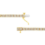 Bids.com 14K Yellow Gold Plated .925 Sterling Silver 3.0 Cttw Diamond Link Bracelet (K-L Color, I2-I3 Clarity) - 7.25" Bracelets