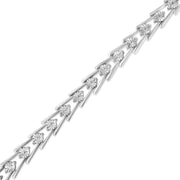 Bids.com .925 Sterling Silver Diamond Miracle-Set Double Swoosh Milgrain Style Tennis Bracelet (1/2 cttw, I-J Color, I3 Clarity) - Size 7.75" Bracelets