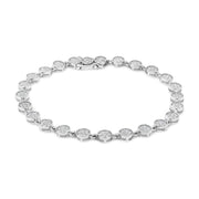 Bids.com .925 Sterling Silver 2.0 Cttw Round Diamond Link Bracelet (G-H Color, I1-I2 Clarity) - 7.25" Bracelets