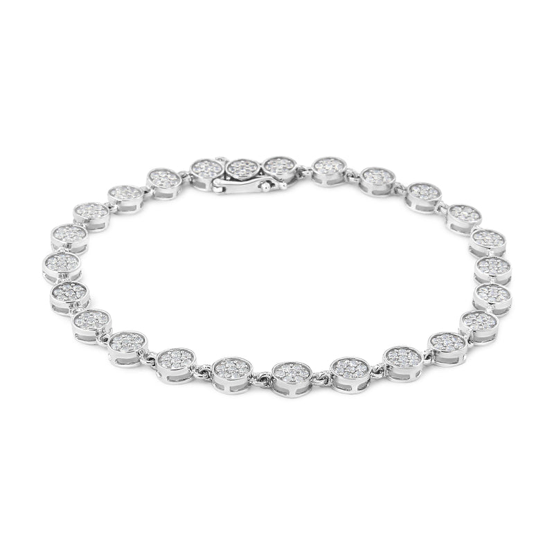 Bids.com .925 Sterling Silver 2.0 Cttw Round Diamond Link Bracelet (G-H Color, I1-I2 Clarity) - 7.25" Bracelets
