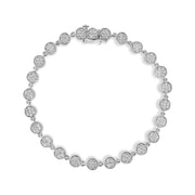 Bids.com .925 Sterling Silver 2.0 Cttw Round Diamond Link Bracelet (G-H Color, I1-I2 Clarity) - 7.25" Bracelets