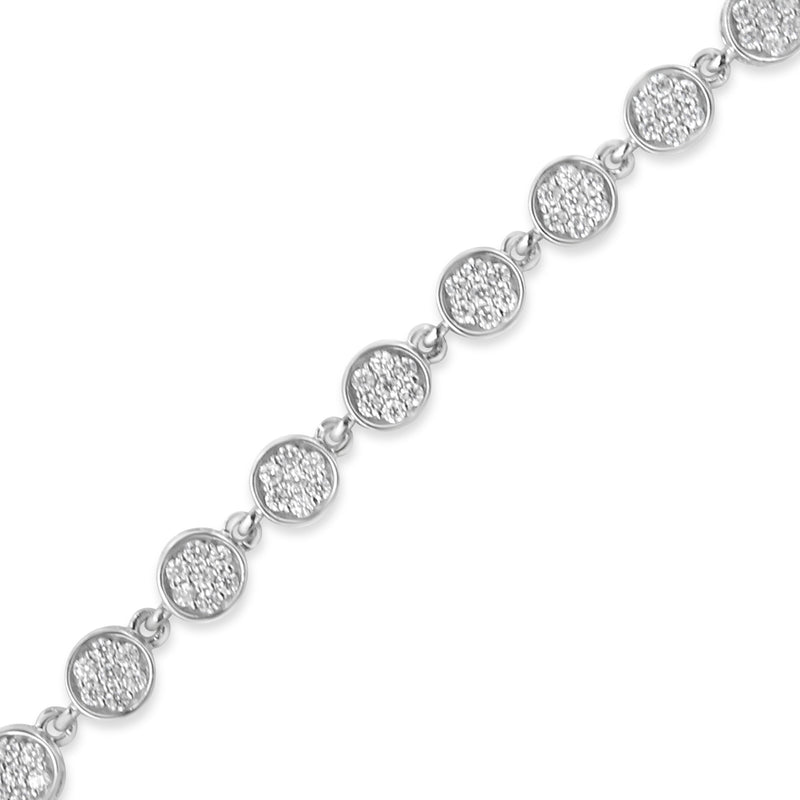 Bids.com .925 Sterling Silver 2.0 Cttw Round Diamond Link Bracelet (G-H Color, I1-I2 Clarity) - 7.25" Bracelets