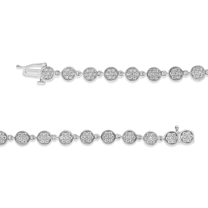 Bids.com .925 Sterling Silver 2.0 Cttw Round Diamond Link Bracelet (G-H Color, I1-I2 Clarity) - 7.25" Bracelets
