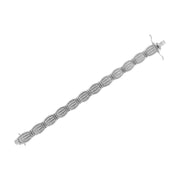 Bids.com .925 Sterling Silver 3.0 Cttw Prong Set Diamond Art Deco Style Tennis Bracelet (I-J Color, I2-I3 Clarity) - 7.25" Bracelets