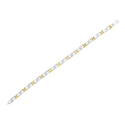 Bids.com 10k Yellow Gold Plated Sterling Silver 1/4 cttw Diamond Infinity and X Link Bracelet (I-J Clarity, I2-I3 Color) - Size 7.25" Bracelets