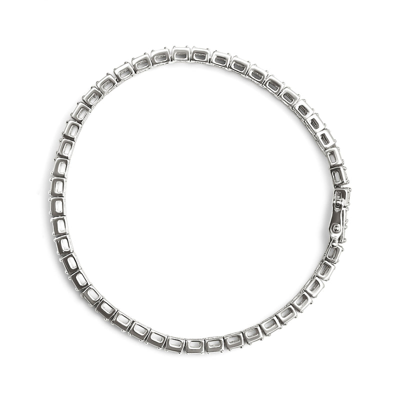 Bids.com .925 Sterling Silver 1/10 Cttw Diamond 7.25" Link Bracelet (I-J Color, I2-I3 Clarity) Bracelets