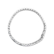 Bids.com .925 Sterling Silver 1/4 Cttw Miracle Set Diamond and Bead Link 7.25" Tennis Bracelet (I-J Color, I2-I3 Clarity) Bracelets