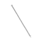 Bids.com .925 Sterling Silver 1/4 Cttw Miracle Set Diamond and Bead Link 7.25" Tennis Bracelet (I-J Color, I2-I3 Clarity) Bracelets