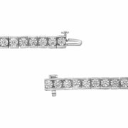 Bids.com .925 Sterling Silver Miracle Set Diamond Accent Classic Tennis Bracelet (I-J Color, I2-I3 Clarity) - 7.25" Bracelets