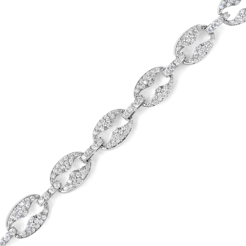 Bids.com 14K White Gold 1 1/2 Cttw Round Diamond Set Link Bracelet (I-J Color, I1-I2 Clarity) - 7" Bracelets