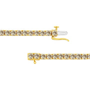 Bids.com 14K Yellow Gold Plated .925 Sterling Silver 8.0 Cttw Diamond Classic Link Tennis Bracelet (K-L Color, I2-I3 Clarity) - 7-1/4" Bracelets