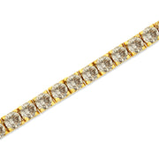 Bids.com 14K Yellow Gold Plated .925 Sterling Silver 8.0 Cttw Diamond Classic Link Tennis Bracelet (K-L Color, I2-I3 Clarity) - 7-1/4" Bracelets