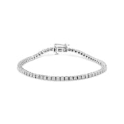 Bids.com 14K White Gold 1.0 Cttw Miracle Set Round-Cut Lab Grown Diamond Illusion Tennis Bracelet (F-G Color, VS2-SI1 Clarity) Size 7" Bracelets