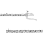 Bids.com 14K White Gold 1.0 Cttw Miracle Set Round-Cut Lab Grown Diamond Illusion Tennis Bracelet (F-G Color, VS2-SI1 Clarity) Size 7" Bracelets