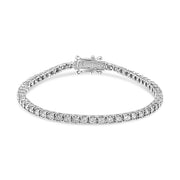 Bids.com 14K White Gold 2.0 Cttw Miracle Set Round-Cut Lab Grown Diamond Illusion 7" Tennis Bracelet (F-G Color, VS2-SI1 Clarity) Bracelets