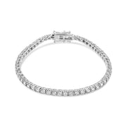 Bids.com 14K White Gold 2.0 Cttw Miracle Set Round-Cut Lab Grown Diamond Illusion 7" Tennis Bracelet (F-G Color, VS2-SI1 Clarity) Bracelets