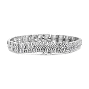 Bids.com .925 Sterling Silver 3.00 Cttw Diamond Chevron Link Bracelet (I2-I3 Clarity, I-J Color) - Size 7.25" Bracelets