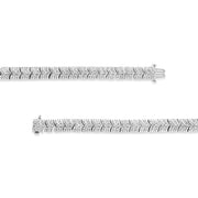 Bids.com .925 Sterling Silver 3.00 Cttw Diamond Chevron Link Bracelet (I2-I3 Clarity, I-J Color) - Size 7.25" Bracelets