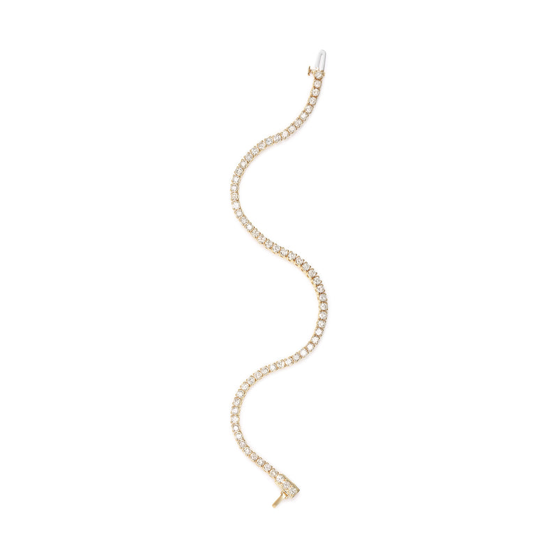 Bids.com 14K Yellow Gold 6.0 Cttw Classic 4 Prong Set Round Brilliant Cut Diamond Tennis Bracelet (K-L Color, VS2-SI1 Clarity) - 7.25" Bracelets