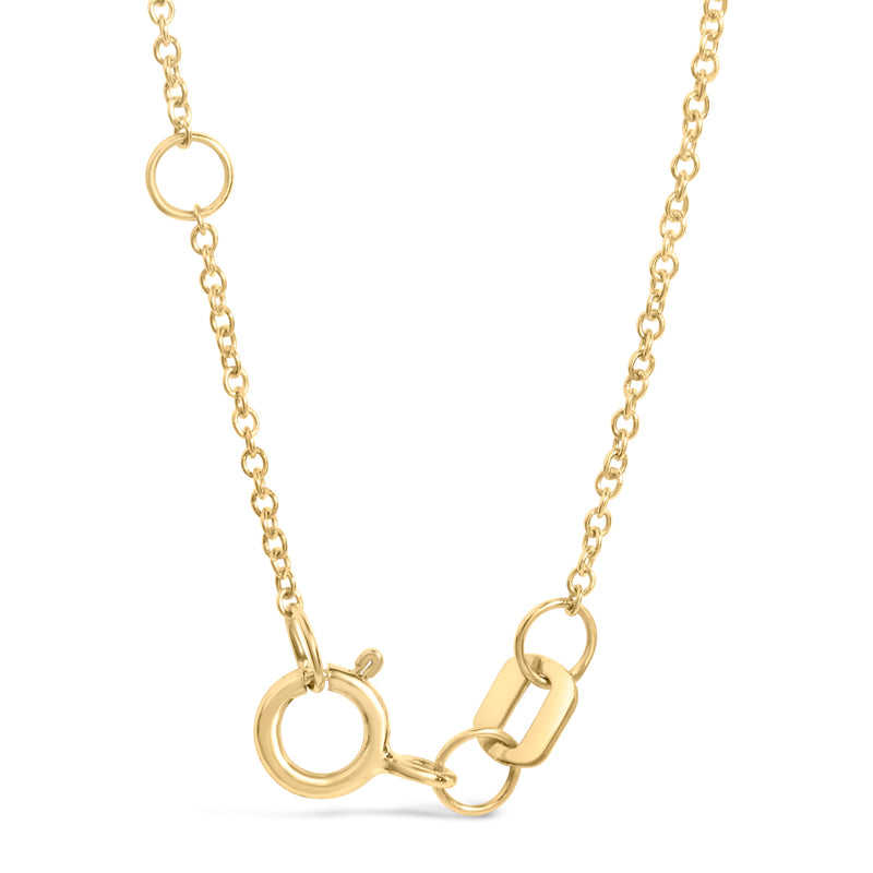 Bids.com 10K Yellow Gold 1/10 Cttw Diamond Paperclip Charm Adjustable Link Bracelet  (I-J Color, I1-I2 Clarity) - 7.25 Inch Bracelets