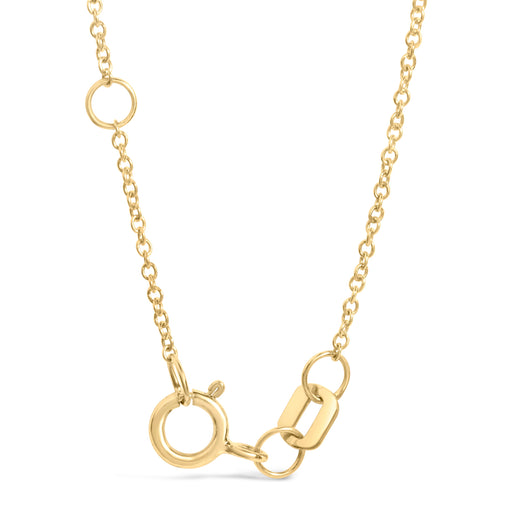 Bids.com 10K Yellow Gold 1/10 Cttw Diamond Paperclip Charm Adjustable Link Bracelet  (I-J Color, I1-I2 Clarity) - 7.25 Inch Bracelets
