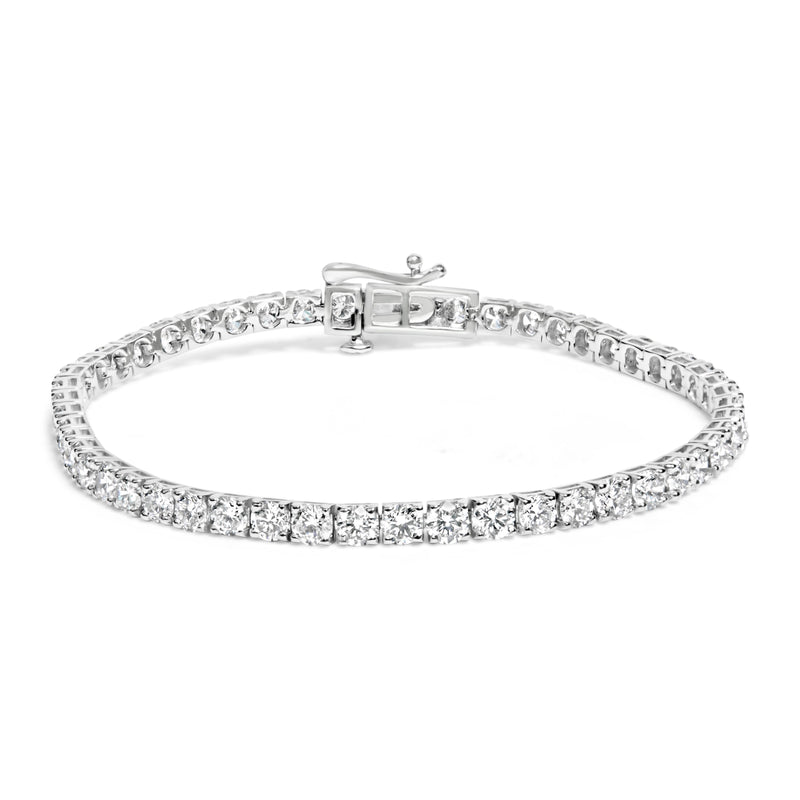 Bids.com 14K White Gold 7.0 cttw 4-Prong Set Lab Grown Diamond 7" Tennis Bracelet Bracelets