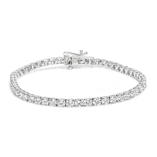 Bids.com 14K White Gold 7.0 cttw 4-Prong Set Lab Grown Diamond 7" Tennis Bracelet Bracelets