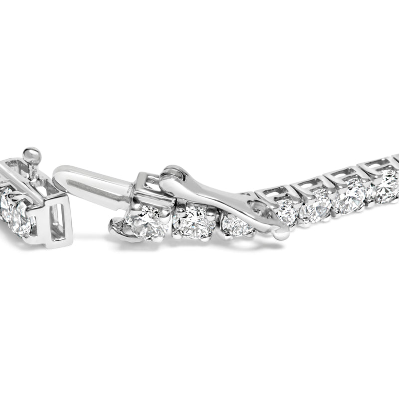 Bids.com 14K White Gold 7.0 cttw 4-Prong Set Lab Grown Diamond 7" Tennis Bracelet Bracelets