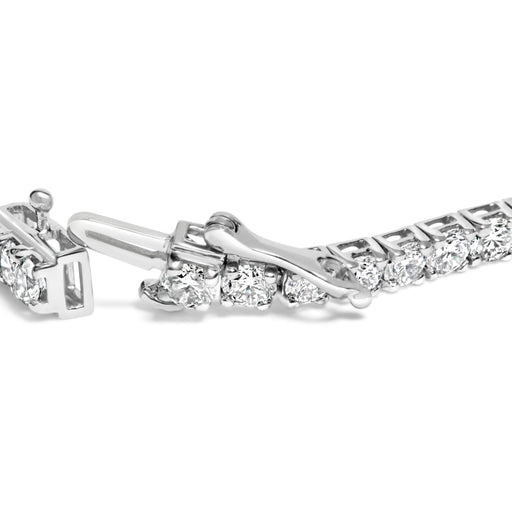 Bids.com 14K White Gold 7.0 cttw 4-Prong Set Lab Grown Diamond 7" Tennis Bracelet Bracelets