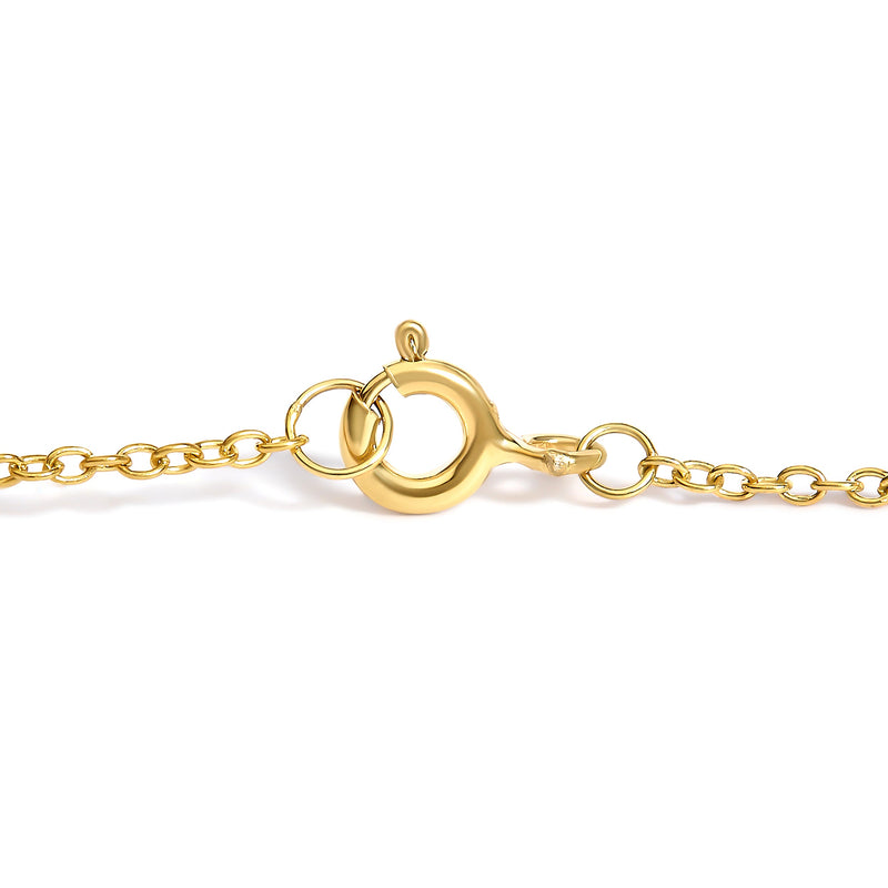 Bids.com 14K Yellow Gold Plated Sterling Silver 1/2 Cttw Lab Grown Diamond Rose Motif Link Bracelet Bracelets