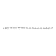 Bids.com .925 Sterling Silver Diamond Accent Heart Link Bracelet (I-J Color, I3 Clarity) - 7.25" Bracelets