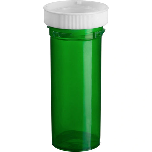 Centor In 1-Clic Clear-Vu Green Plastic Vials 60 Dram 50 Ct containers