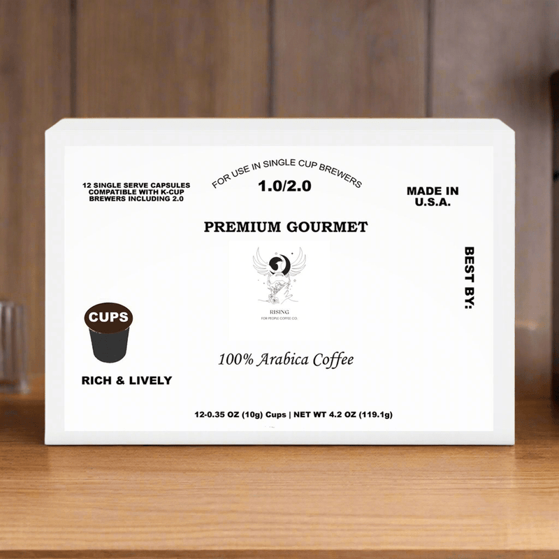 Rising For People Coffee Co. 60 Pack Single Serve Coffee Pods Coffee