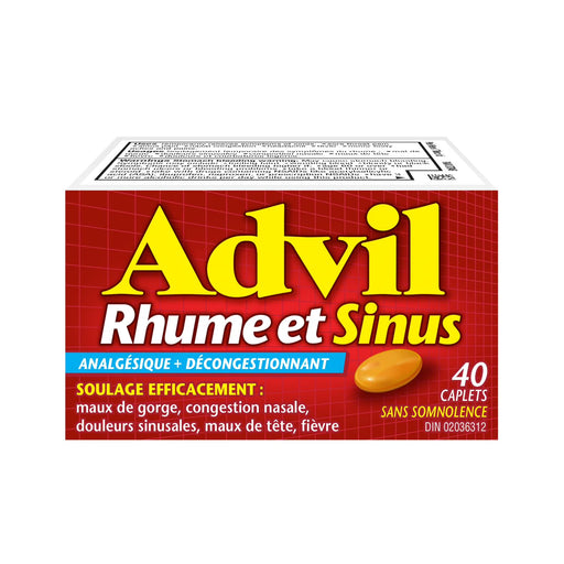 Advil ADVIL COLD SINUS PSE CAP 40CT Medicine & Drugs Dark Red