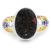 Bids.com 4.74 Carat Genuine Multi Stones .925 Sterling Silver Ring Rings