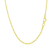 Bids.com 10k Yellow Gold Solid Diamond Cut Rope Chain 1.5mm Necklaces