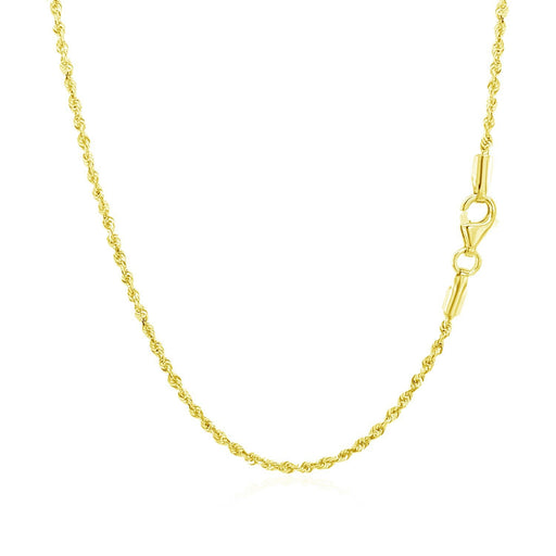 Bids.com 10k Yellow Gold Solid Diamond Cut Rope Chain 1.5mm Necklaces