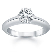 Bids.com 14k White Gold Solitaire Cathedral Engagement Ring Rings