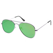 zeroUV Modern Flat Lens Wire Metal Aviator Sunglasses A174 Sunglasses