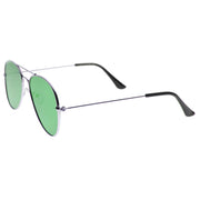 zeroUV Modern Flat Lens Wire Metal Aviator Sunglasses A174 Sunglasses