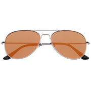 zeroUV Modern Flat Lens Wire Metal Aviator Sunglasses A174 Sunglasses