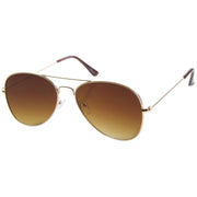 zeroUV Modern Flat Front Wire Metal Aviator Sunglasses A182 Sunglasses
