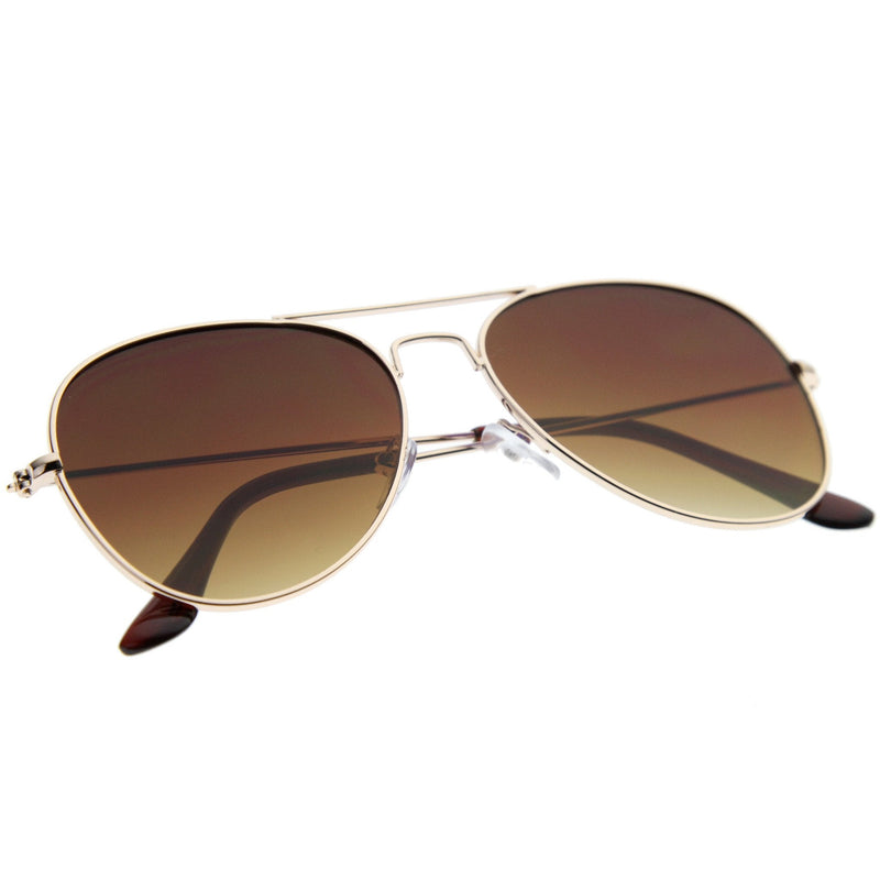 zeroUV Modern Flat Front Wire Metal Aviator Sunglasses A182 Sunglasses