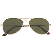 zeroUV Modern Flat Front Wire Metal Aviator Sunglasses A182 Sunglasses