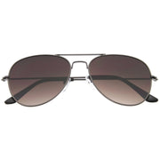 zeroUV Modern Flat Front Wire Metal Aviator Sunglasses A182 Sunglasses
