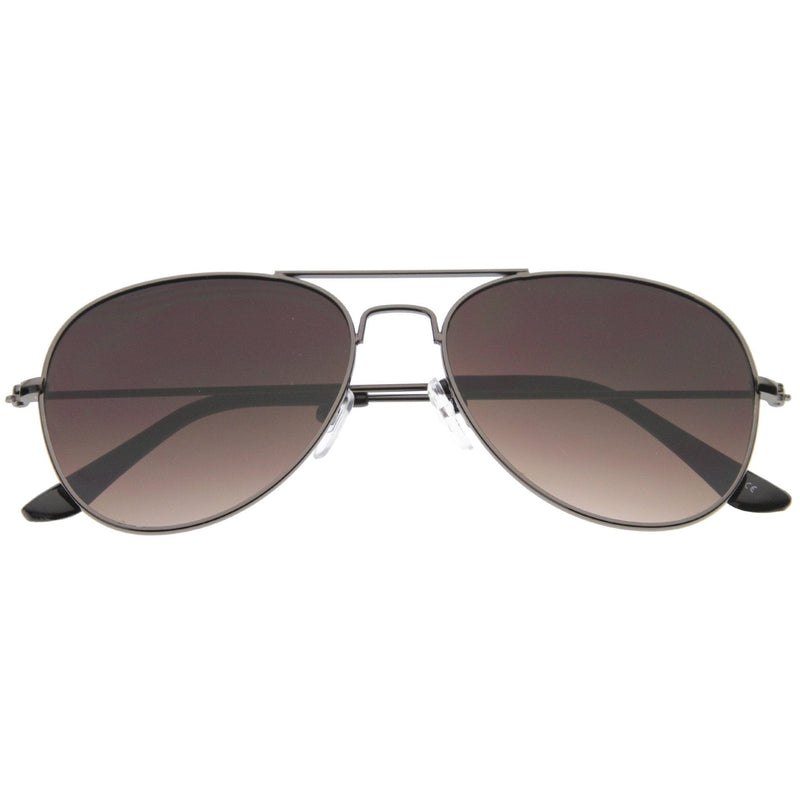 zeroUV Modern Flat Front Wire Metal Aviator Sunglasses A182 Sunglasses