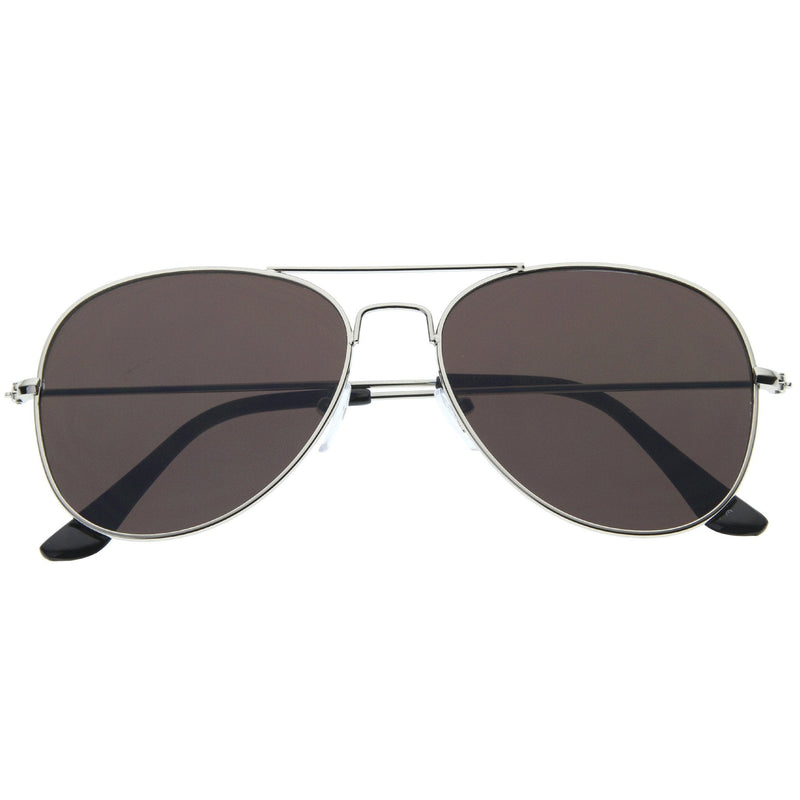 zeroUV Modern Flat Front Wire Metal Aviator Sunglasses A182 Sunglasses