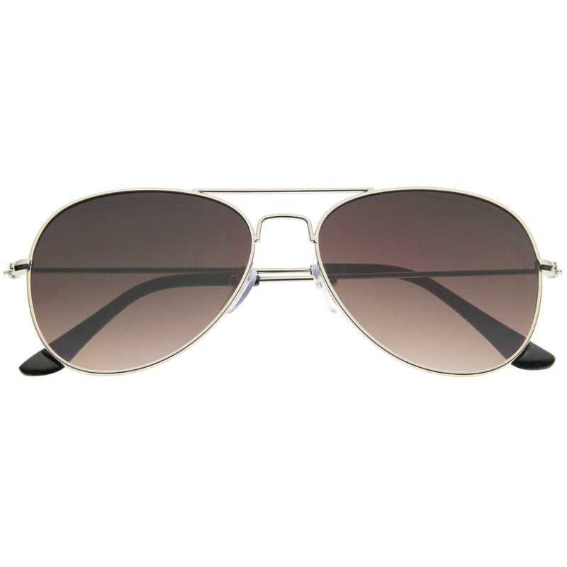 zeroUV Modern Flat Front Wire Metal Aviator Sunglasses A182 Sunglasses